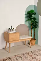 Prieškambario suoliukas Kalune Design Urban, ąžuolo/kreminė (Oak/Cream)