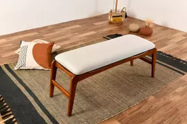 Prieškambario suoliukas Kalune Design Touch, kreminė/riešuto (Cream/Nut)