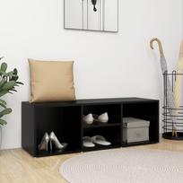 vidaXL Spintelė batams-suoliukas, juodas (Black), 105 x 35 x 35 cm