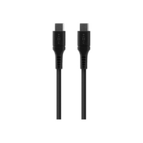 usb c pakrovejas - Fixed | Liquid Silicone Cable USB-C/USB-C, 2m, 60W | FIXDLS-CC2-BK - 1 nuotrauka