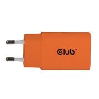 30 w usb c pakrovejas - MOBILE CHARGER WALL USB-C/2PK 30W ORANGE CAC-3023 CLUB3D - 1 nuotrauka