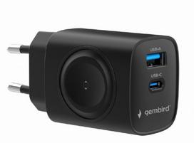 Gembird 2-in-1 20 W Apple Watch and Phone Fast Charger | TA-UC-PDQCW20-01-BK