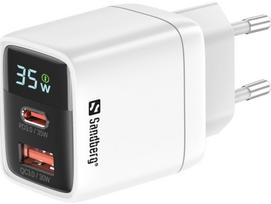type c pakrovejas - SANDBERG 2in1 Charger 1xUSB-C 1xUSB 35W | 441-52 - 1 nuotrauka