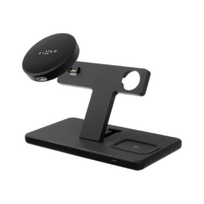 belaidis pakrovejas - Fixed | MagPowerstation 3-in-1 wireless charging stand with MagSafe mount support | FIXMPOS-BK | Black - 1 nuotrauka