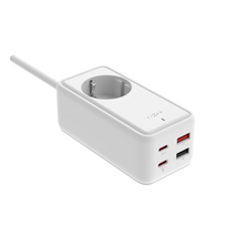 usb c 65w gan - Fixed harging Strip power extension adapter with 2x USB-C and 2x USB, GaN III, 1.5m, PD 65W | FIXCS65-1.5-WH - 1 nuotrauka