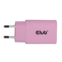 usb pakrovejas 2 - MOBILE CHARGER WALL USB-C/2PACK 30W PINK CAC-3021 CLUB3D - 1 nuotrauka