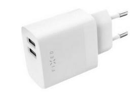 charger pakrovejas - FIXED Dual USB Travel Charger 17W, White | Fixed | FIXC17N-2U-WH - 1 nuotrauka