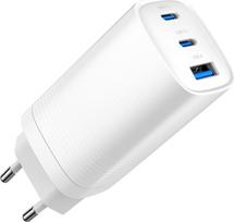 3 usb port charger - CHARGER USB UNIVERSAL QC3.0/TA-UC-PDQC65-01-W GEMBIRD - 4 nuotrauka