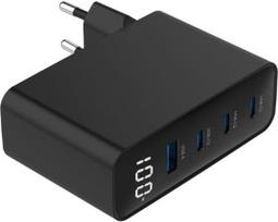 100w charger - CHARGER USB 100W 4PORT GAN/TA-UC-PDQC100LCD-01-BK GEMBIRD - 3 nuotrauka