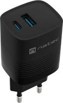 30 w usb c pakrovejas - NATEC Charger Ribera GaN USB-A USB-C 30W | NUC-2141 - 1 nuotrauka