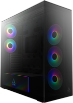 pc case - ARCTIC Xtender PC-kompiuterio korpusas, Midi-Tower, E-ATX, RGB, Tempered Glass - juodos spalvos - 1 nuotrauka