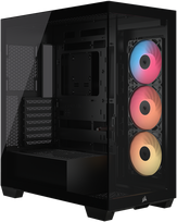 atx korpusai - „Corsair 3500X RS-R“ kompiuterio korpusas, „Mid-Tower“, E-ATX, RGB, grūdintas stiklas - juodas - 1 nuotrauka