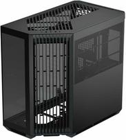 atx mid tower case - APNX V1 PC-kompiuterio korpusas, Midi-Tower, ATX, Tempered Glass - juodos spalvos - 1 nuotrauka