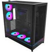 montech pc case - Montech HS01 PRO PC-kompiuterio korpusas, Midi-Tower, ATX, aRGB, Tempered Glass - juodos spalvos - 1 nuotrauka