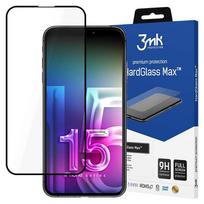 iphone 7 apsauginis stiklas - 3MK Glass HardGlass Max iPhone 15 Plus 6.7" black/black, Fullscreen Glass - 1 nuotrauka