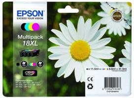 spalvotas spausdintuvas - Epson C13T18164022 rašalo kasetė Originali Juoda (Black), Žydra (Cyan), Rausvai raudona (Magenta), Geltona (Yellow) 1 vnt - 1 nuotrauka