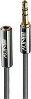 Lindy Cromo Line 3.5mm Male To Female Extension Audio Cable 5m Black