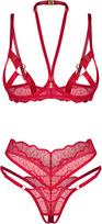 moto apranga - Obsessive obs Bra Set L/XL Plius dydžio seksuali apranga - 3 nuotrauka