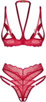 moto apranga - Obsessive obs Bra Set L/XL Plius dydžio seksuali apranga - 4 nuotrauka