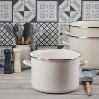 Emaliuotas puodas EMALIA OLKUSZ 30 cm 12,5 l kreminė (Cream)