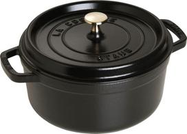 ketaus puodai - Staub La Cocotte 24 cm, 3.8 l, Juodas (Black) - 1 nuotrauka