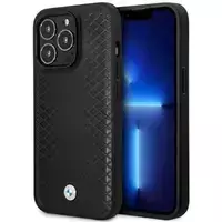 iphone 14 apple leather case magsafe - Apple iPhone 14 Pro Max BMW Leather Diamond Pattern MagSafe - Juodas (Black) - 1 nuotrauka