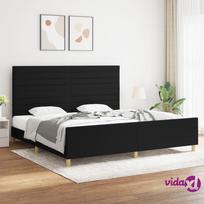 vidaXL Lovos rėmas be čiužinio, juodas (Black), 200x200 cm, audinys