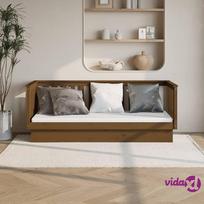 vidaXL Lova, medaus ruda (Honey Brown), 75x190 cm, pušies medienos masyvas