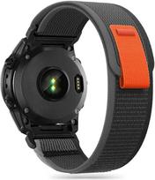 garmin apyranke fenix - Tech-Protect nailoninis dirželis Garmin Fenix 3/5X/3HR/5X Plus/6X/6X Pro/7X Juodas-Oranžinis (Black-Orange) - 1 nuotrauka