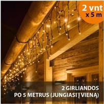 girlianda varvekliai - Lauko girlianda Varvekliai PROLED, 300 LED, 10 m, IP67 - 1 nuotrauka