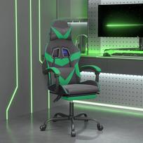 kedes su zaliu - Žaidimų kėdė VLX With Footrest 20513, juoda/žalia - 1 nuotrauka