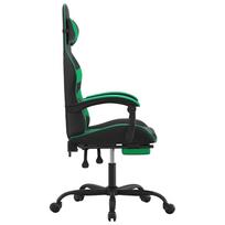 kedes su zaliu - Žaidimų kėdė VLX With Footrest 20513, juoda/žalia - 4 nuotrauka