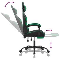 kedes su zaliu - Žaidimų kėdė VLX With Footrest 20513, juoda/žalia - 7 nuotrauka