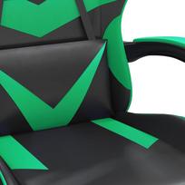 kedes su zaliu - Žaidimų kėdė VLX With Footrest 20513, juoda/žalia - 8 nuotrauka