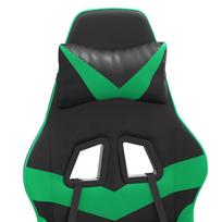 kedes su zaliu - Žaidimų kėdė VLX With Footrest 20513, juoda/žalia - 10 nuotrauka
