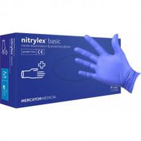 mercator - NITRYLEX Classic, nitrilinės, nepudruotos, mėlynos spalvos, M, 100 vnt. - 2 nuotrauka