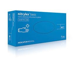 mercator - NITRYLEX Classic, nitrilinės, nepudruotos, mėlynos spalvos, M, 100 vnt. - 4 nuotrauka