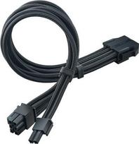 50m prailginimo laidas - SilverStone SST-PP07E-PCIB 8-pin PCIe į 6+2-pin PCIe prailginimo kabelis, 250mm - Juodas (Black) - 1 nuotrauka