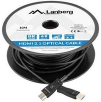 optinis hdmi kabelis - Lanberg HDMI M/M V2.1 10M optinis AOC Juodas (Black) - 1 nuotrauka