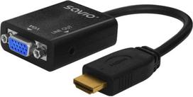 Savio HDMI į VGA adapteris AK-76 Juodas (Black)