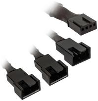 fan - Kolink 1-3 PWM Fan Splitter Cable 35 cm, nertas, Juodas (Black) - 1 nuotrauka