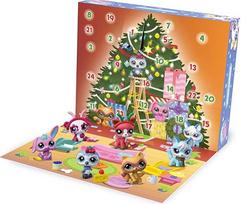 Littlest Pet Shop - Advento kalendorius - 8 gyvūnėlių parduotuvės ir 16 priedų - 24 dienų Kalėdų kalendorius - mini gyvūnų figūrėlės kolekcionavimui - žaislas vaikams nuo 4 metų - BF00758