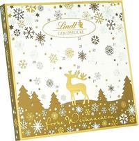 "Lindt" šokolado "Gold Pieces" advento kalendorius 2024, 156 g, advento kalendorius su 24 saldžiomis staigmenomis, šokoladas Kalėdų laikotarpiui, šokoladinė dovana