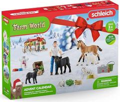 schleich 98643 "Farm World" advento kalendorius 2022 m., skirtas vaikams nuo 3 metų, skirtas fermų gerbėjams, su žmogaus figūrėle, gyvūnais ir daugybe priedų