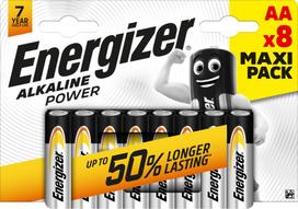 elementai aa - Energizer battery Alkaline Power AA CHP8 | 7638900410686 - 1 nuotrauka