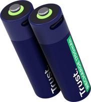 elementai aa - BATTERY RECH. LI-ION AA 1.5V/1700MAH USB-C 2P 25584 TRUST - 3 nuotrauka