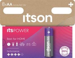 battery aa - itson itsPOWER battery Alkaline LR6IPO/8HH - 1 nuotrauka