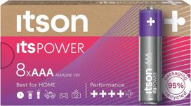alkaline battery aaa - itson itsPOWER battery Alkaline LR03IPO/8CB - 1 nuotrauka