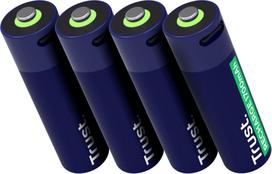 1.5v baterija aa - BATTERY RECH. LI-ION AA 1.5V/1700MAH USB-C 4P 25631 TRUST - 3 nuotrauka