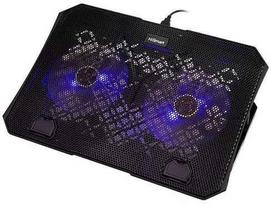 ausinimas nesiojamam kompiuteriui - HISMART DCX-039, su 2 LED ventiliatoriais, 5 padėčių - 1 nuotrauka